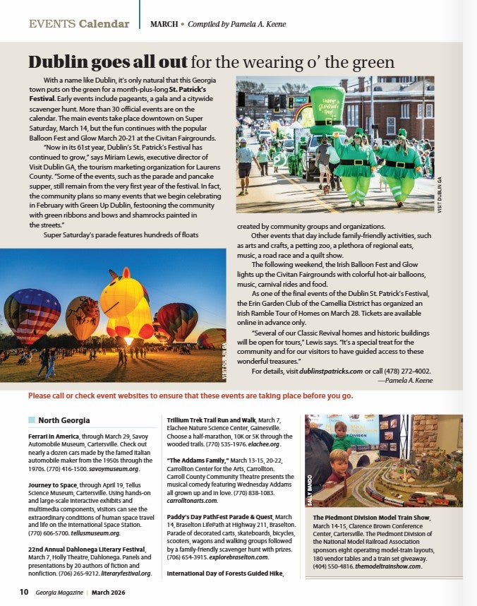 View this month's Calendar section