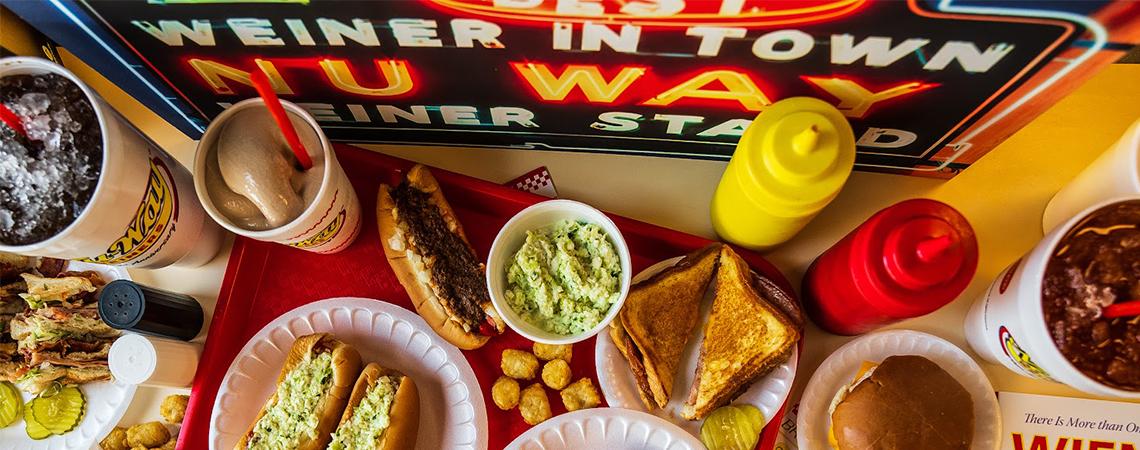 Nu-Way Weiners is one of Georgia's long-standing restaurants and serves up its signature red-colored hot dogs