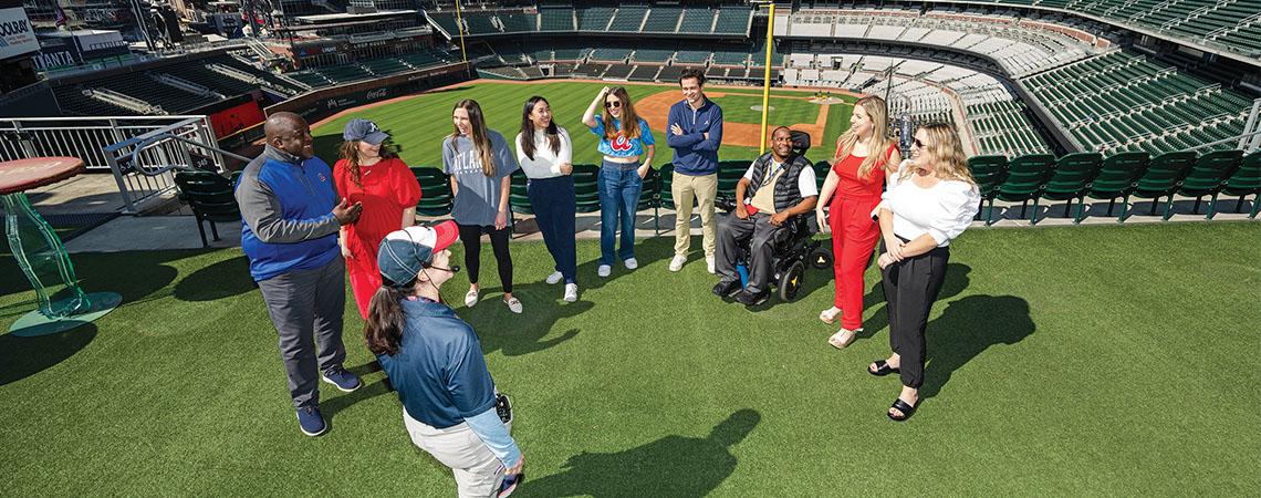 group touring Truist park